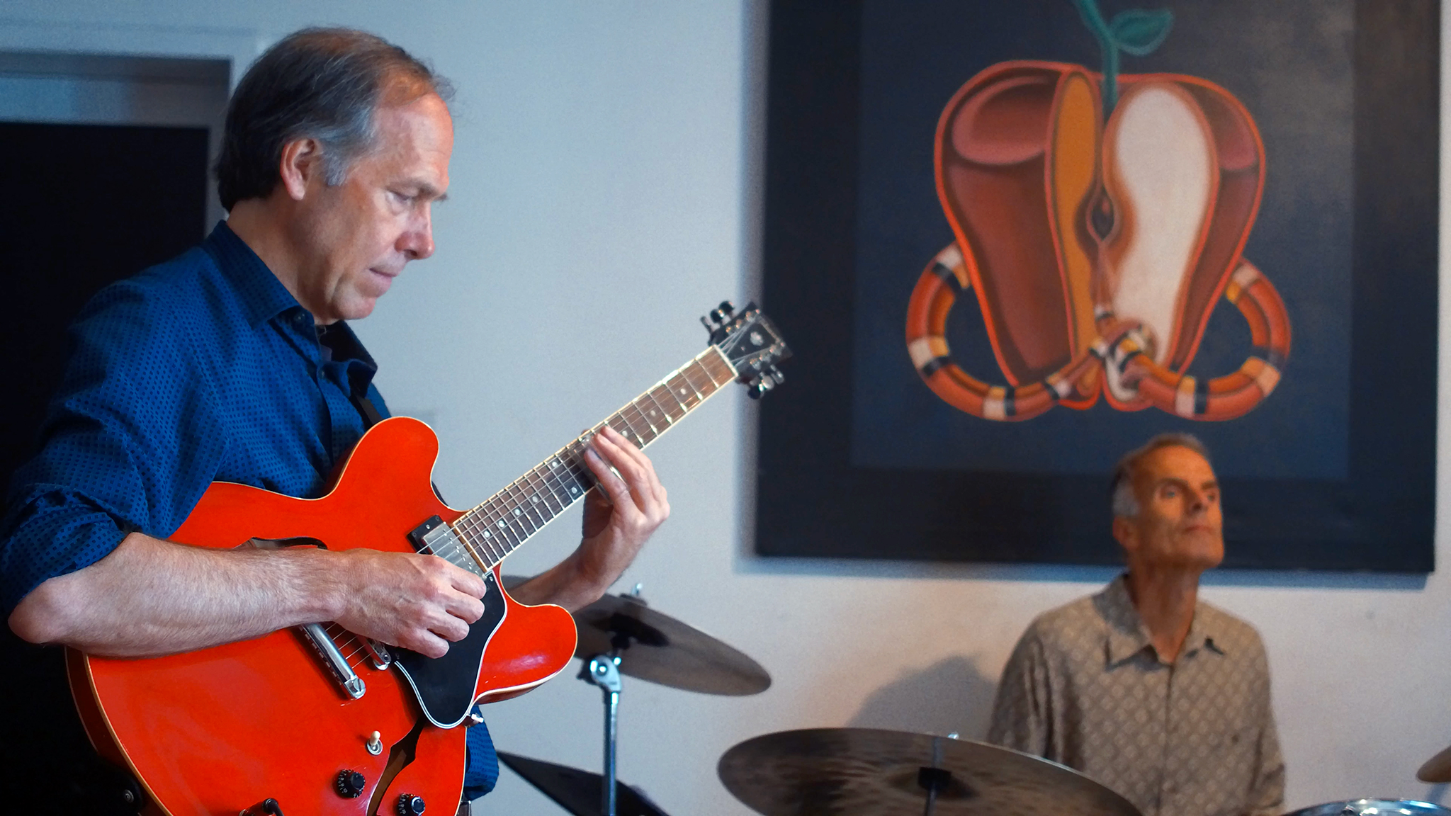 Robert Windbiel and Mark Macksoud recording the album keep me around